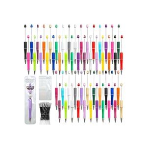 🆕 150pcs DIY Beadable Multi Color Plastic Pen Kit